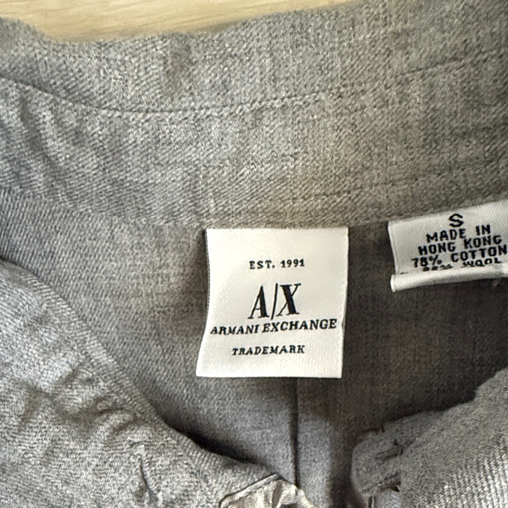 Armani Exchange Gray Button Down Long Sleeve Shirt - image 3